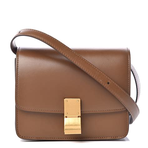 celine box bag small camel|CELINE Box Calfskin Small Classic Box Flap Bag Camel.